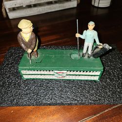 Vintage Cast Iron Birdie Putt Golf used mechanical Bank