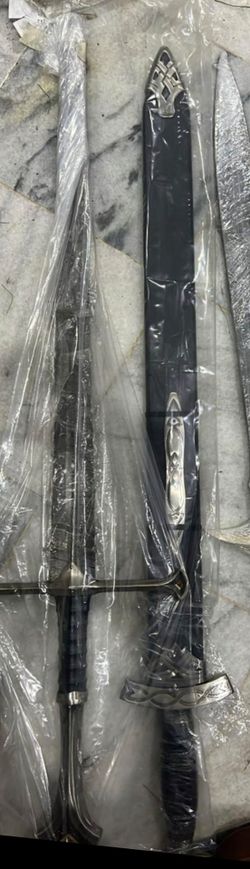 Damascus steel decorative sword