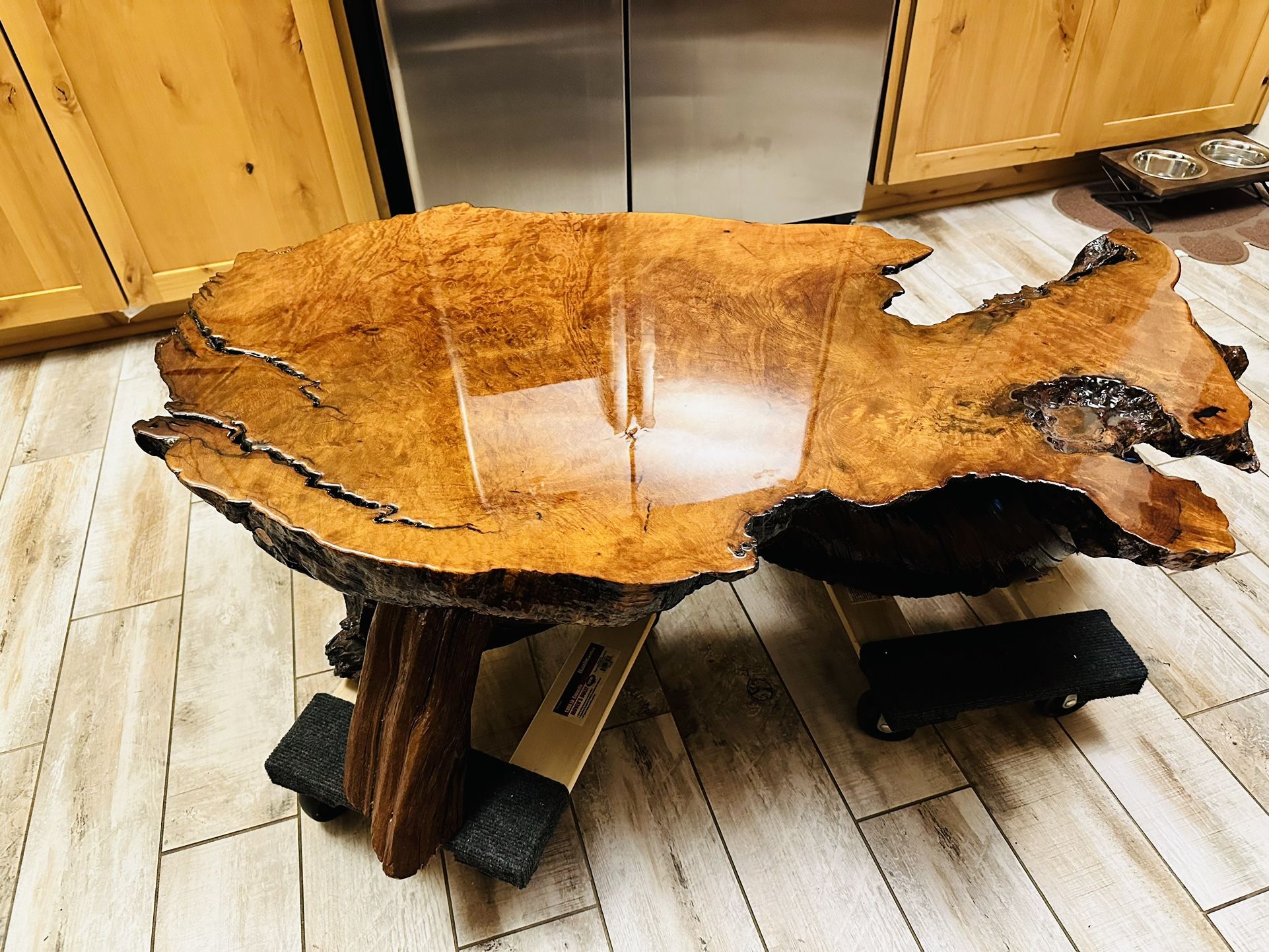 Burlwood Table New 