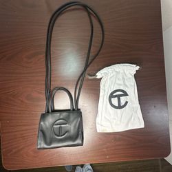 Telfar Small Leather Shopping Bag - Black (TF-012-BK-S 001)