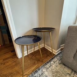 Navy & Gold Nesting Tables (set of 2)