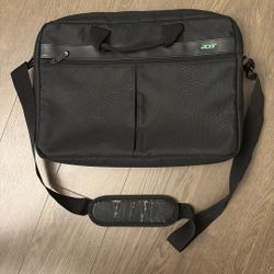 Acer Classic Black Multi-Pocket Business Travel Laptop Bag w/Shoulder Strap