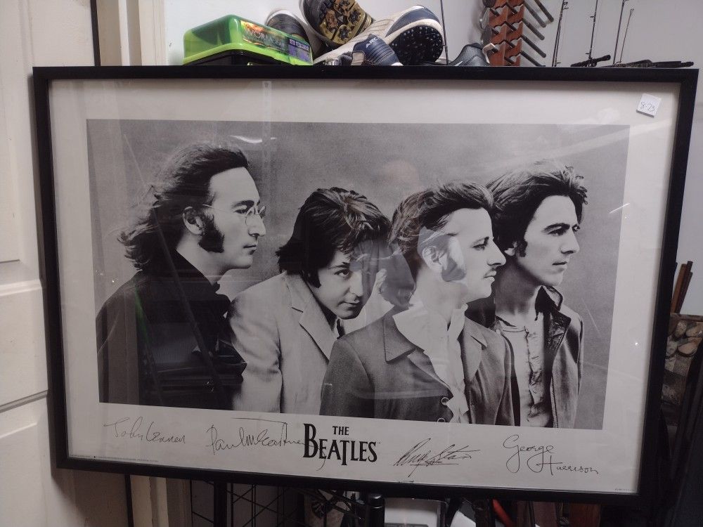 Framed Beatles Poster