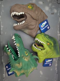 Dinosaur Rubber Hand Puppets,