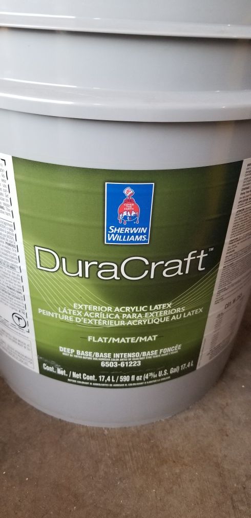 Sherwin Williams DuraCraft Exterior (SW 7744) Paint.