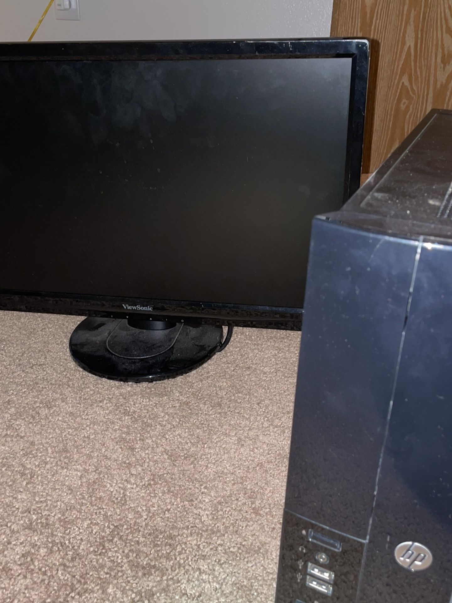 Complete Desktop HP Computer Setup (computer, Monitor, Keyboard, Mouse)