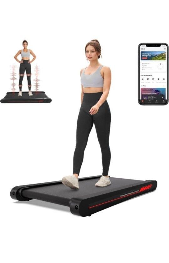 Sperax Walking Vibration Pad,Under Desk Treadmills for Home,4 in 1 Vibration Plate Exercise Machine,Portable Walking Pad with APP,350 Lb Capacity