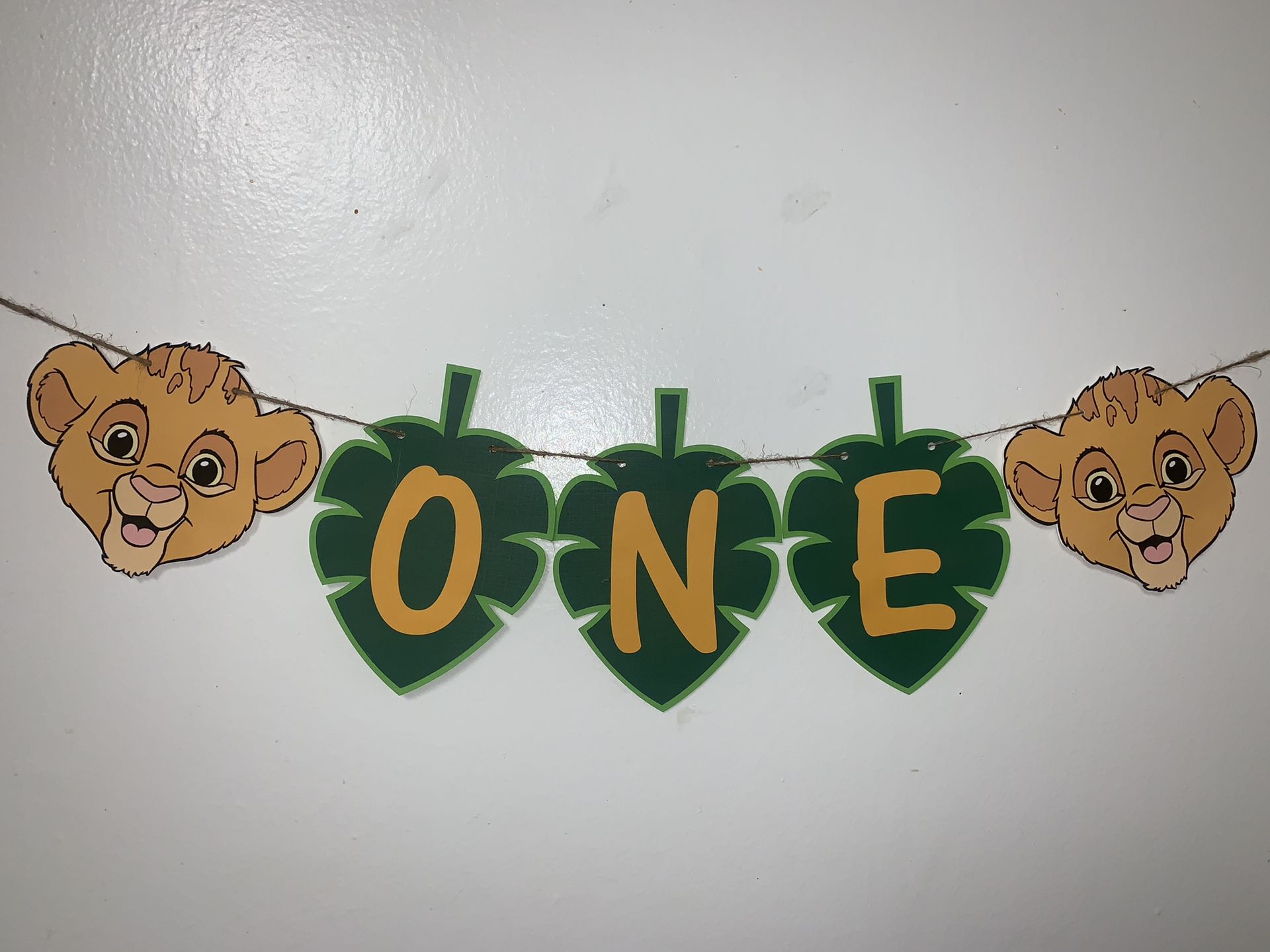 Simba birthday banner