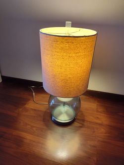 Table Lamp with Glass Base