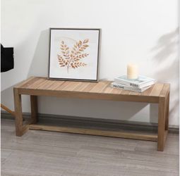 Wooden Entryway Bench