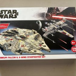 Disney Star Wars MILLENNIUM FALCON & X-WING STARFIGHTER Paper Model Kit 4D BUILD