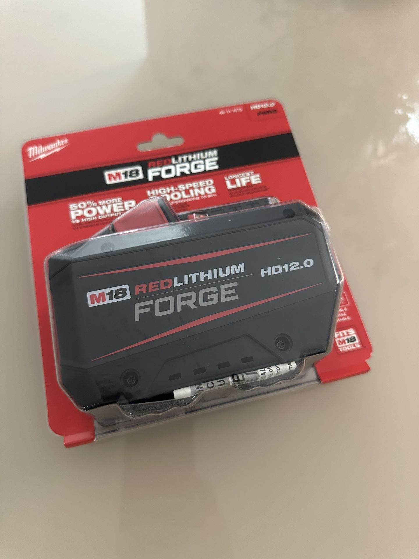 Milwaukee M18 18V Lithium-Ion REDLITHIUM FORGE HD 12.0 Ah Battery Pack
