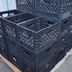 13” x 19” USED BLACK MILK CRATES $4.00