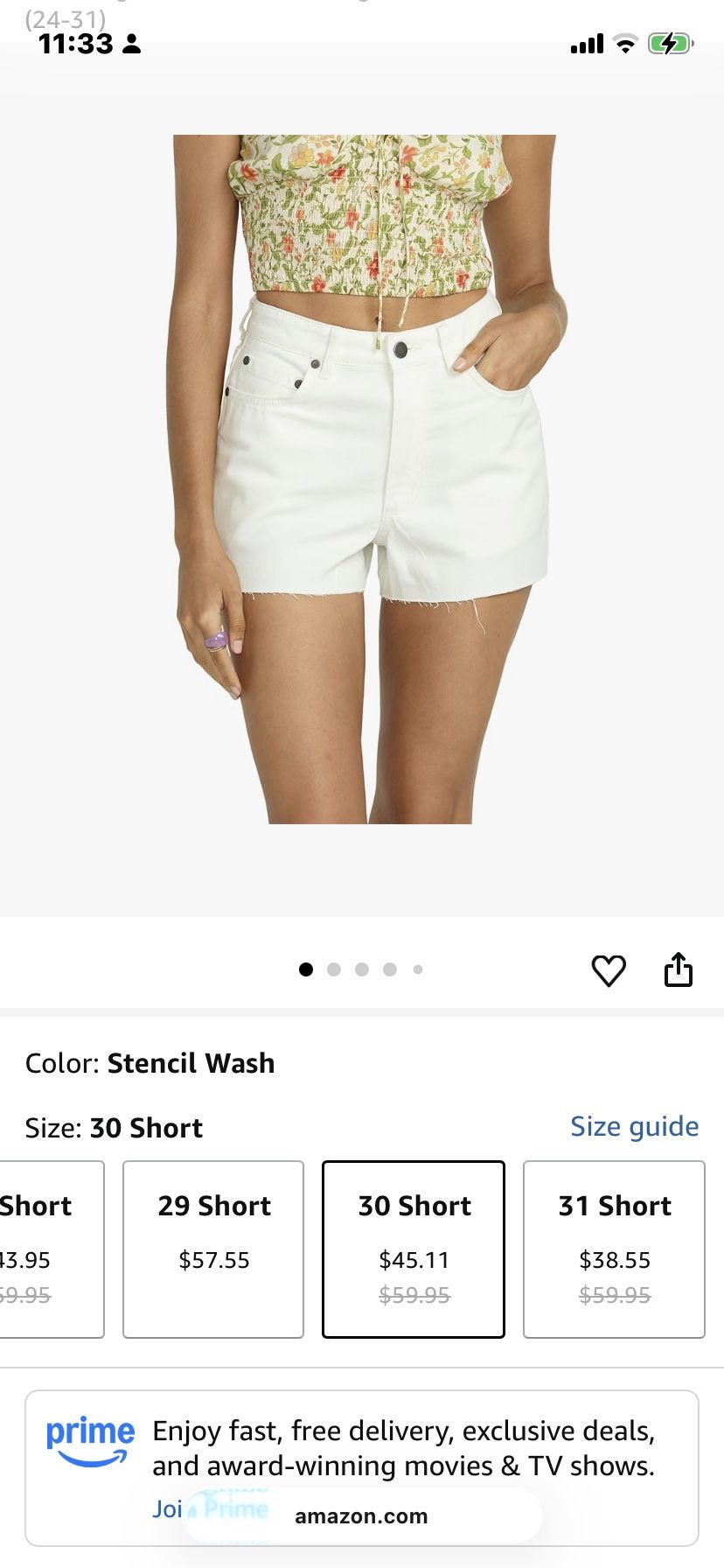 Jean Shorts/white