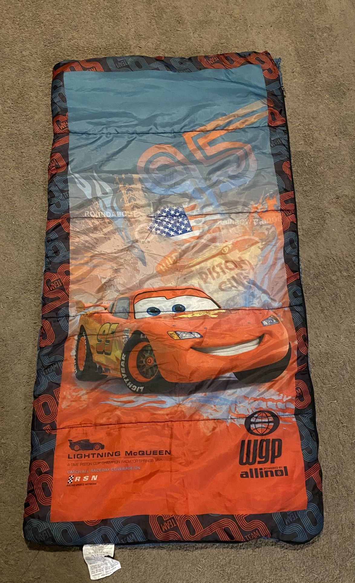 Kids Disney/Pixar Cars Sleeping Bag