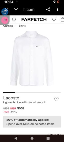 Lacoste button down long sleeve