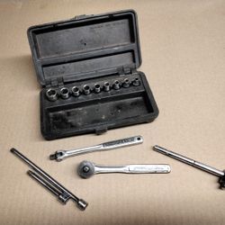 CRAFTSMAN 1/4" Drive SOCKET WRENCH SET 14 Piece =V= & = VV= MADE IN USA 🇺🇸 