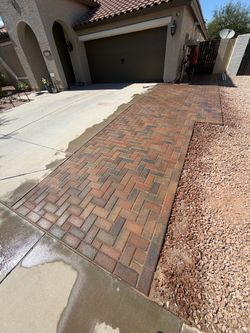 Pavers turf gravel pudding green