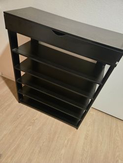 Black shoe rack