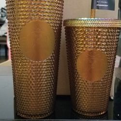 Starbucks Cups Copper Gold