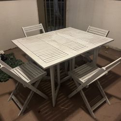 foldable patio table and chairs