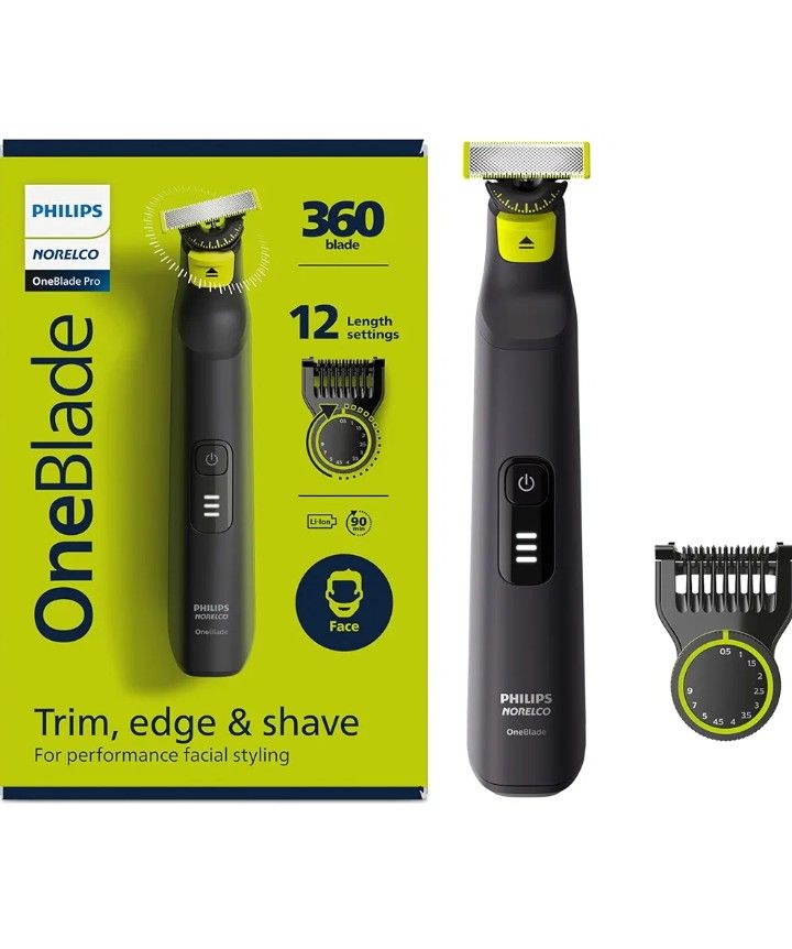 hilips Norelco OneBlade 360 Pro Hybrid Electric Trimmer, QP6531/70