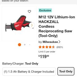 Milwaukee 12V Hackzall