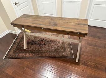 NEW Handcrafted Rustic Farmhouse Expandable Table (58” x 35”)