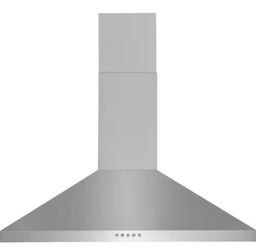 36 in. 350 CFM Canopy Wall Mount Convertible Hood in Stainless Steel with 3-Fan Speeds