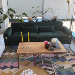 Wayfair Green Velvet 3 Seater Sofa