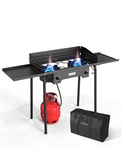New ROVSUN 2 Burner Outdoor Propane Gas Stove