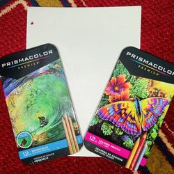 Prismacolor Colored Pencils-watercolor & General Soft Core Sets (2) Brand New