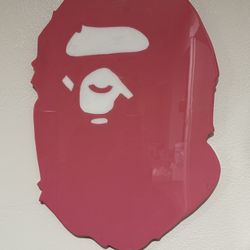 2ft Pink Bape Wall Art 