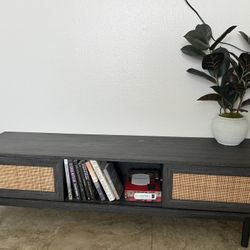 Black Boho TV Stand
