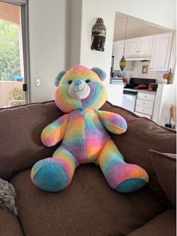Large rainbow teddy bear stuffed animal