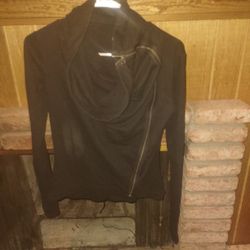 Converse Women's Black Zip Up Sweater 