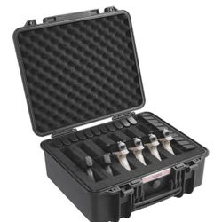 Waterproof and Dustproof Hard Gun Case for 6 Pistol