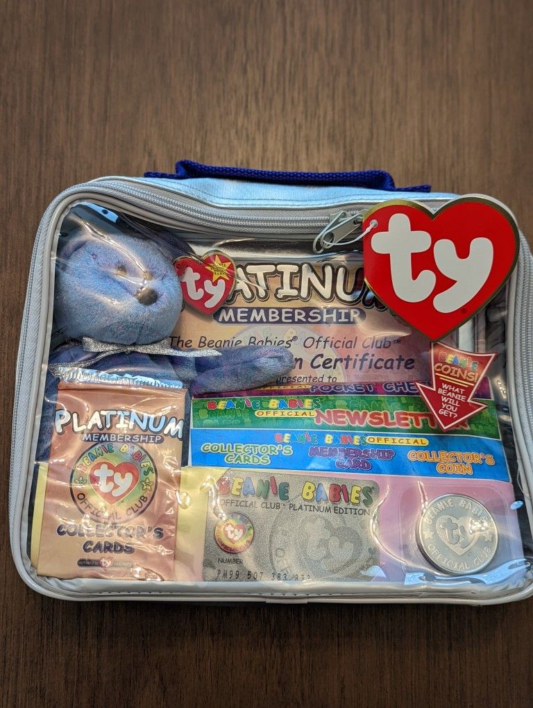 •New Sealed• 1999 TY BEANIE BABIES Platinum Edition Official Club Membership Kit 