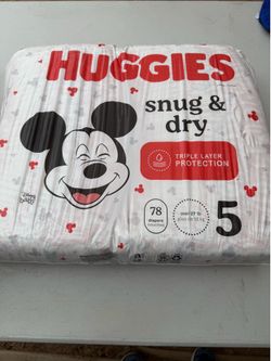 Huggies snug & dry 78 diapers size 5 New