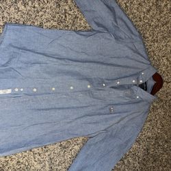 Rodd & Gunn Men’s Kirkland Long Sleeve Shirt Dusky Sound Blue Medium Brand New