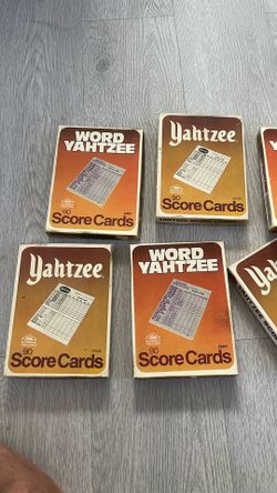 Vintage Milton Bradley Yahtzee and Word Yahtzee Score Cards1978