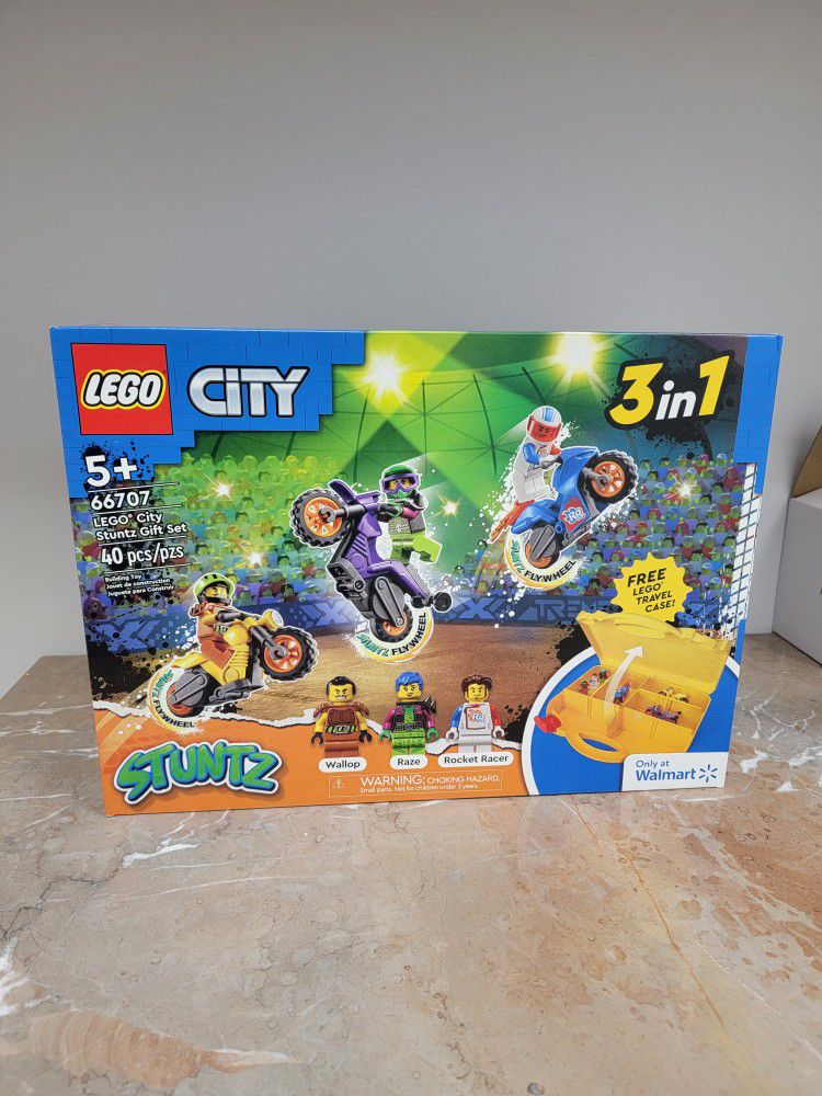 LEGO 66707 City Stuntz 3 in 1 Motorcycle Gift Set 40 Pieces NEW FACTORY  SEALED
