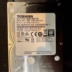 Toshiba 1TB HDD, MQ01ABD100