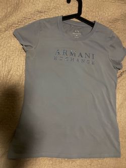 light blue medium armani exchange t shirt