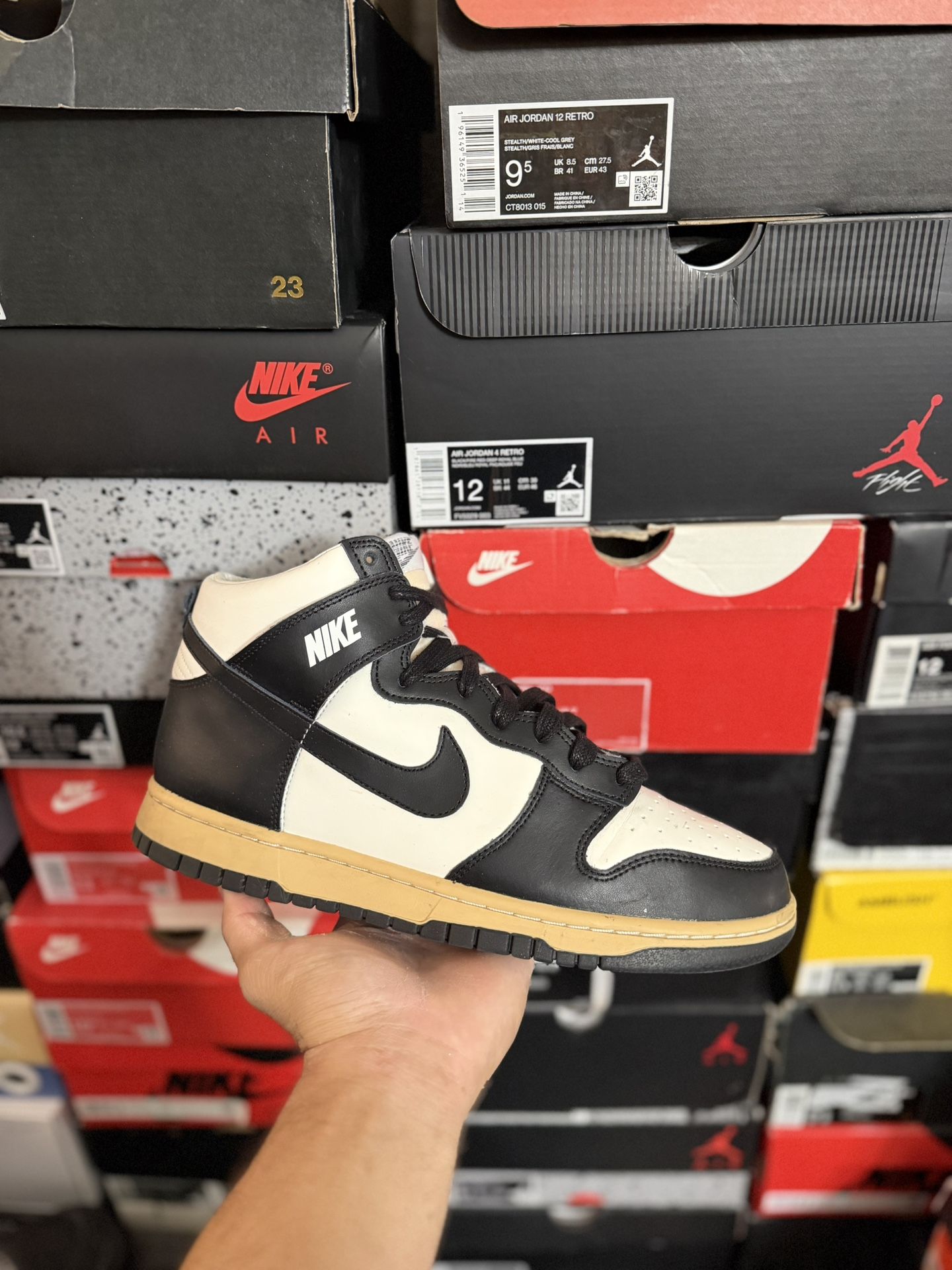 Nike Dunk High Vintage Panda size 11.5W 10M USED But Clean