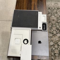 Laptop, Wireless Mouse And Laptop Sleeve