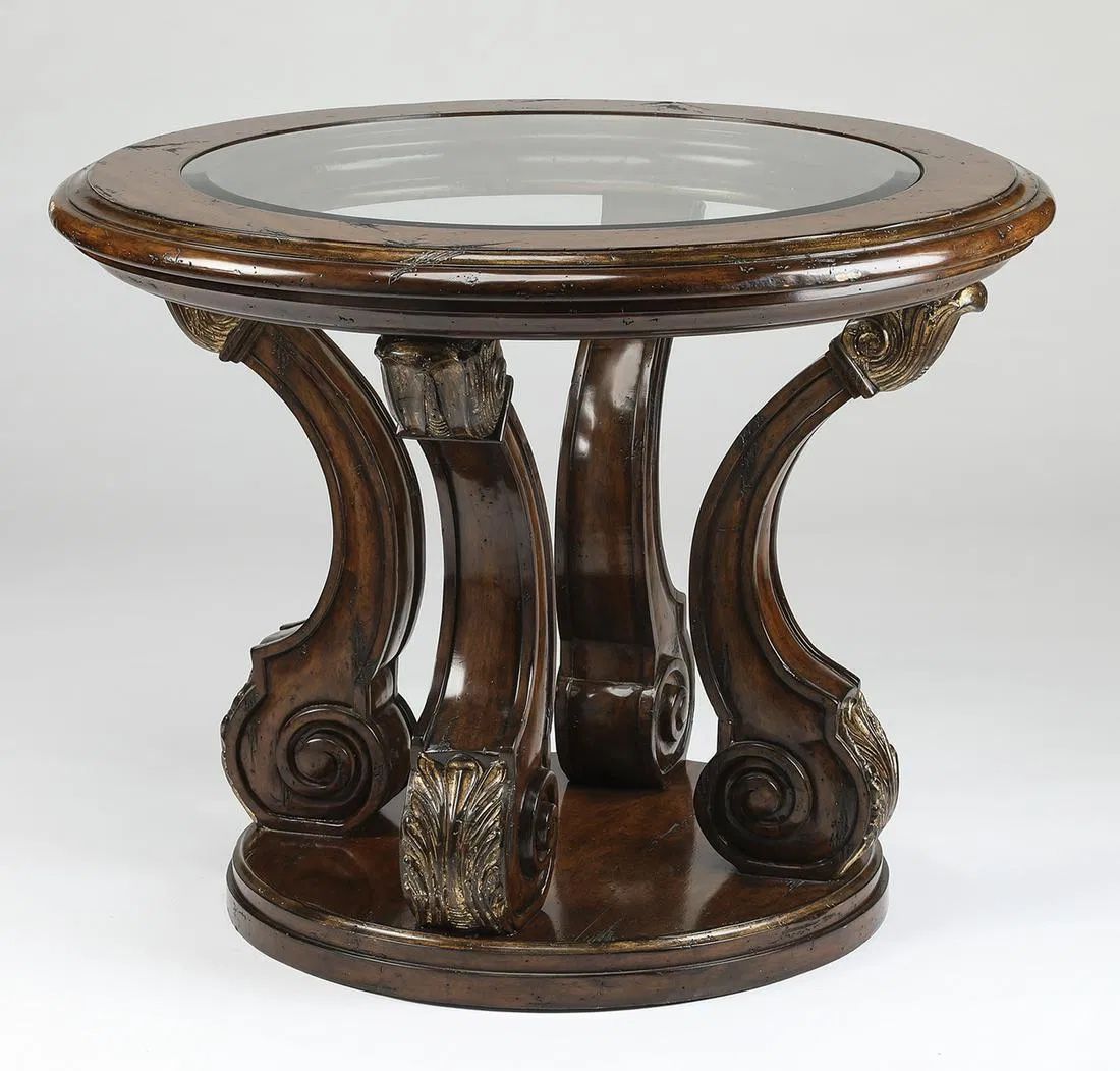 Mahogany and beveled glass table