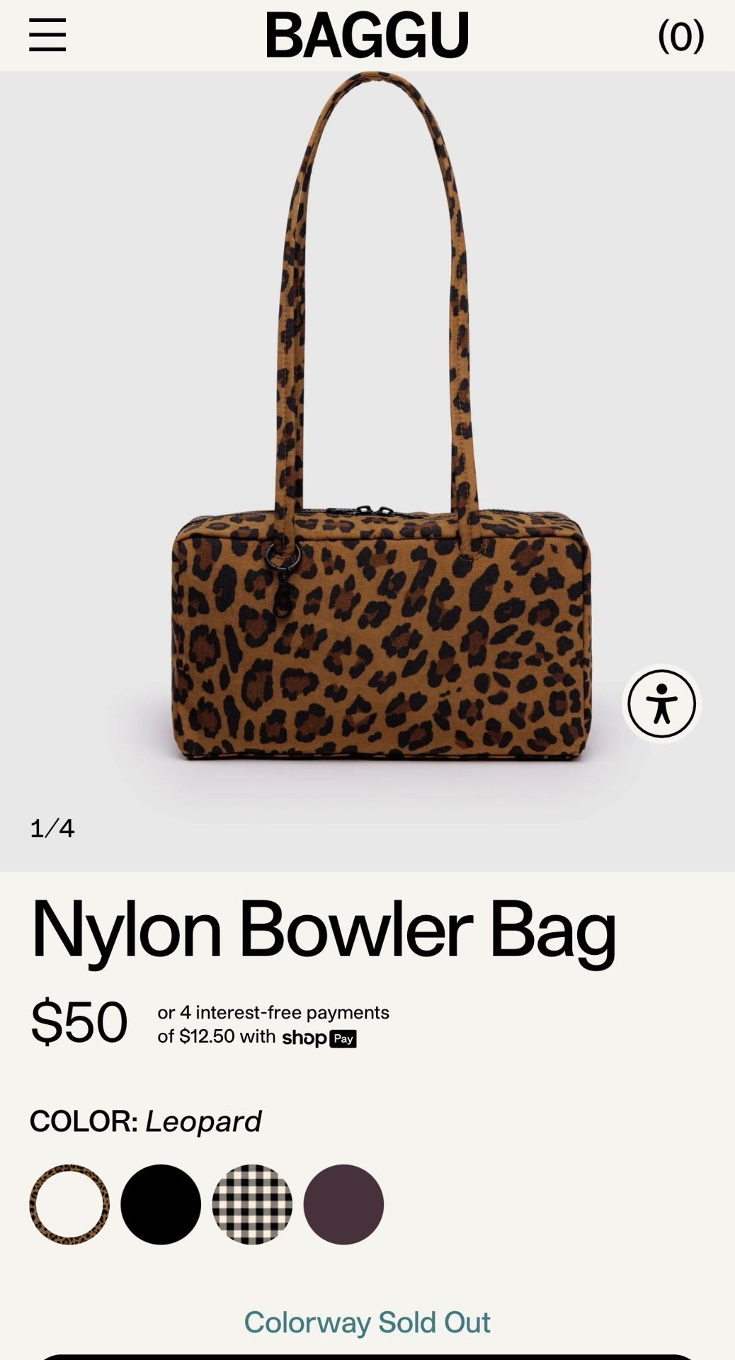 BAGGU Bowler Bag (cheetah)