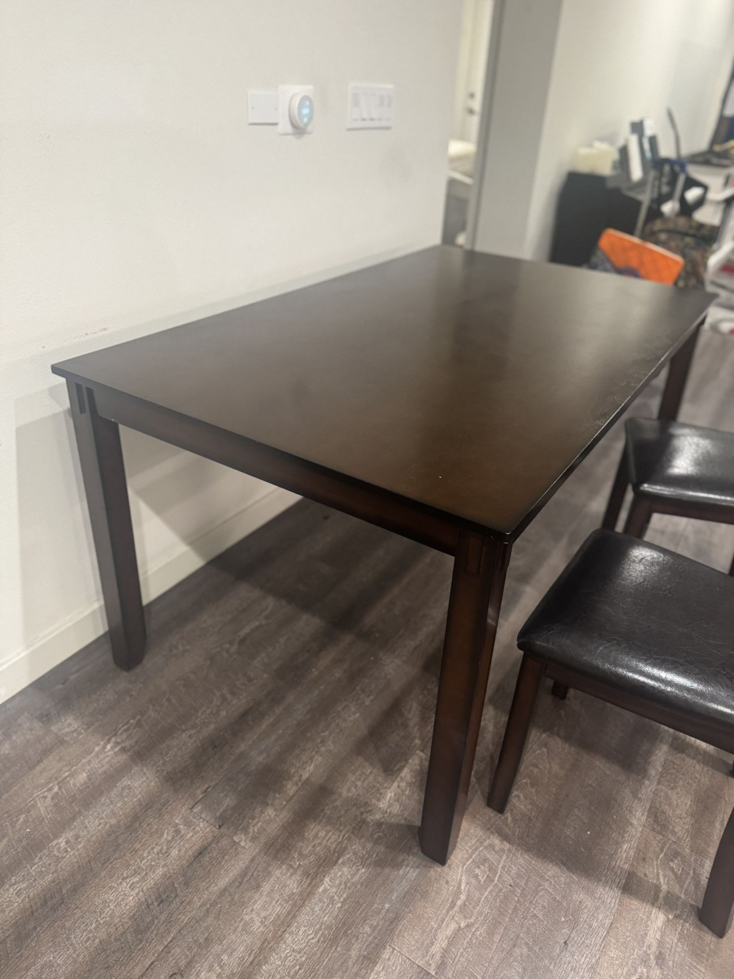 Selling Wooden dining/kitchen Table w/ 2 Chairs 