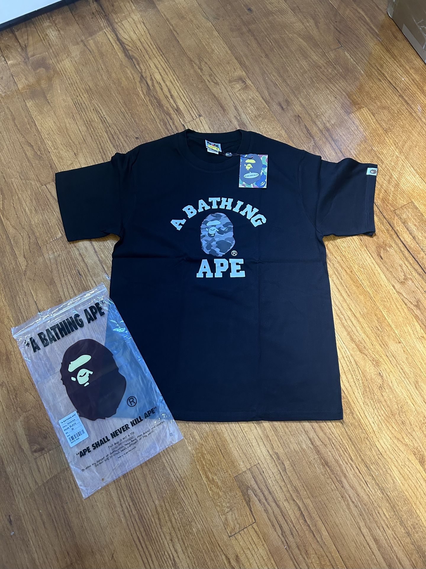 Bape Black Grey Camo Tee